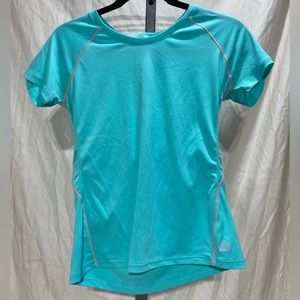 Aqua blue Reebok drift workout t shirt size S
